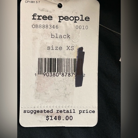 Free People RHIANNON EMBROIDERED PEASANT MINI DRESS BLACK - Picture 6 of 15